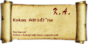 Kokas Adriána névjegykártya